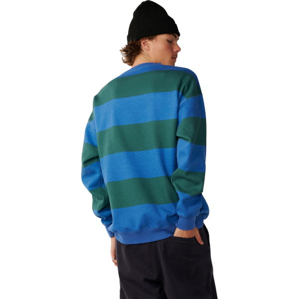 2026 Rip Curl Mens Disorder Stripe Crew Sweatshirt 0CFMFL - Riverside